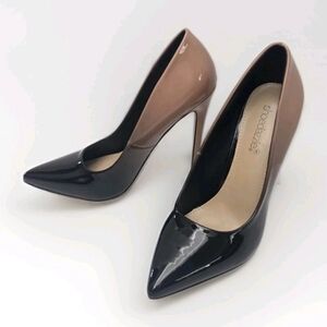 ​NWB ShoeDazzle Rochella Pumps 7.5 - Nude Black Ombre Stiletto Heel Tan Gradient